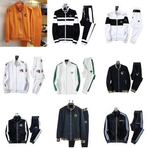 Topjas + broek sets vier seizoenen mode heren/dames luxe sport vrijetijdsmerk pakken splitsen kleur vest met lange mouwen hoodie jassen broeken tweedelige sets