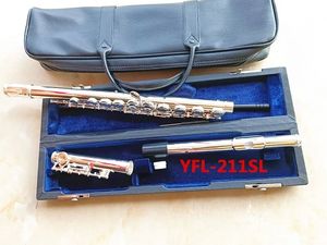 Top Japan Merk Fluit Muziekinstrumenten YF-211SL Model Verzilverd Fluit 16 Gat gesloten gaten Hoge Kwaliteit met Case
