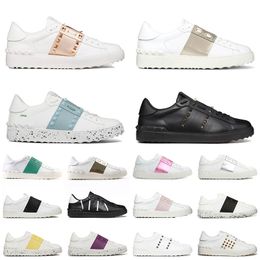 valentino open sneakers valentinoity Designer femmes chaussures hommes trois paires Noir blanc rétro Sport skateboard sneakers Casual Shoes 【code ：L】