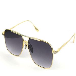 Top K gouden heren design zonnebril ALKAM vierkant metalen frame eenvoudige avant-garde stijl hoogwaardige veelzijdige UV400 lensbril met 298E