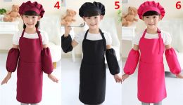 Top Kids Aprons Pocket Craft Cooking Baking Art Painting Kids Kitchen Dineren Bib Kinderen schorten Kinderen schorten 10 kleuren Gratis verzending