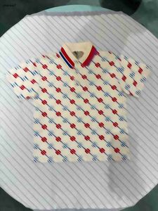 Top Kids Polo Shirt Letter Borduurd Logo Baby Lapel T-maat 100-150 Zomer Summer Korte Mouw Boy Girl T-Shirt Jan20