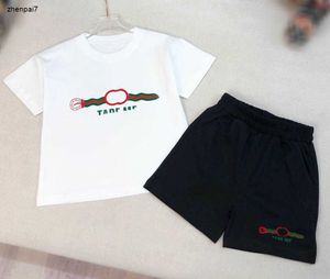 Top Kids Tracksuits Minimaal Design Kind Summer Suit maat 90-160 Babykleding Korte Mouw Boys T-Shirts en Shorts Jan20