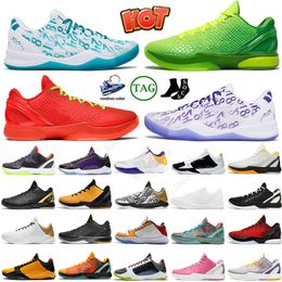 Mamba Protro 6 Protros 8 Chaussures de basket-ball Ginch 6s Hommes Femmes 8s Grinches inversées Radiant Emerald Mambacita Big Stage Parade Outdoor Lb20 Eybl Jogging Taille EUR40-46