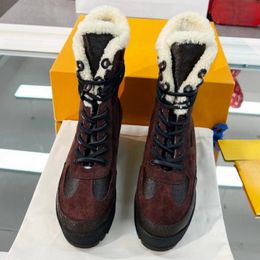 Bottes à talons hauts pour femmes, chaussures de neige d'hiver à la mode