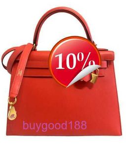 Top dames Designer Ekolry Bag 28 Capucine Orange Red Leather Gold Hardware 2024