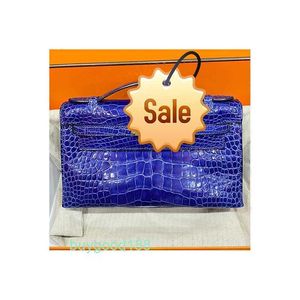 Top dames Designer Kaolliy sac mini-génération Crocodile Skin électrique bleu boucle or boucle à main pour les femmes de haute qualité quotidien