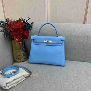 Top damesontwerper kiaelliy tas nieuw 28 snoepblauw handheld een schoudertas