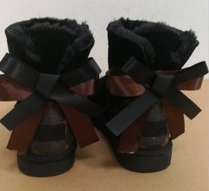 Bottines pour femmes femmes enfants bébé Tan vache fendue fleur marron noir chaussures botte femmes enfants toutes tailles