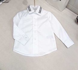 Top Baby Baby Shirt Collar Logo Broiderie Design Boys Coat Taille 100-160 cm Kids Designer Vêtements Enfant Blouses Nov25