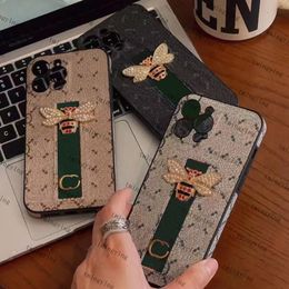 Fundas de teléfono de diseñador de cuero superior para iPhone 15 Pro Max 14 13 12 11 G Carta de moda Imprimir contraportada iPhone15 15ProMax Funda de protección de cobertura total de carcasa móvil de lujo