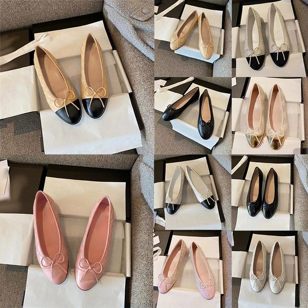Chanells Shoes Concepteur de vêtements féminins Hommes chaussures LeFour Noir chaussures de ballet plat chaussures sandales【code ：1】