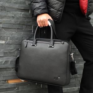 top-level 10A Mont blanc Herentas Draagtas crossbodytas aktetas volledig leren boxtas aktetas Tandenstoker koeienhuid Designertas Handtas luxe tas Perstas 8811-1