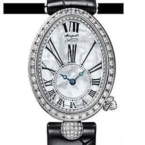 Montres Breguat de marque de haut niveau avec diamant de haute qualité Femmes de luxe Watchs Designer Box Naples Queen 18K Platinum Diamond Automatique mécanique Watch Womens