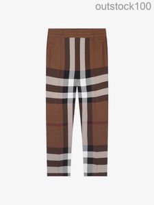 Top Level Buurberlyes Designer broek voor vrouwelijke mannen lente/zomer klassieke plaid pocket eenvoudige veelzijdige herenbroeken casual broek met origineel logo