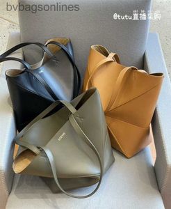 Topniveau Loiweer Tote Bags Designer Fashion Women Branded Logo Solid Stylish Fold Tote Grote Tote Bag Puzzle Folding Bag met origineel merk Logo