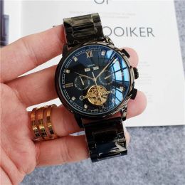 Reloj de pulsera de marca de nivel superior Reloj de negocios de lujo para hombres Reloj de pulsera mecánico automático digital luminoso Relgio Tourbillon Relojes a prueba de agua Relojes de pulsera para hombres