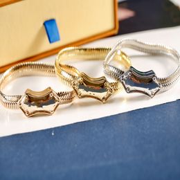 Pulsera de cadena larga superior para mujer Pulseras de diseño con cuentas de diamantes Joyería de moda de oro de 18 quilates