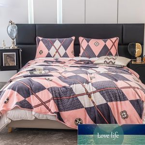 Top Lux-Manta de franela estampada gruesa de doble cara, práctica, cubierta para siesta, aire acondicionado, venta al por mayor