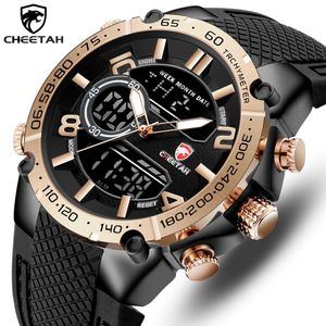 Top Luxury Brand GUEPARD Montre Homme Mode Sport Quartz numérique analogique Montre-bracelet Horloge étanche Montre Homme Relogio Masculino LY191226