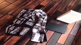 Topluxe merkontwerpersjaal voor dames Mode QR-codestijl Hoge kwaliteit herfst en winter Pashmina lang 180 cm kasjmier sjaal 7914523