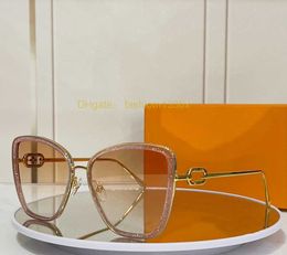 Lunettes de soleil de la marque de luxe Nouvelles lunettes d'anomalies paillettes