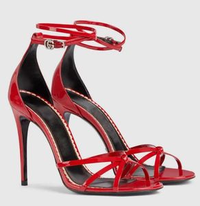Top Luxury Brand Femmes Keira Sandals Chaussures Satin Bow High Heels Black Red Party Mariage Pumps Gladiator Sandalias With Box.EU35-43