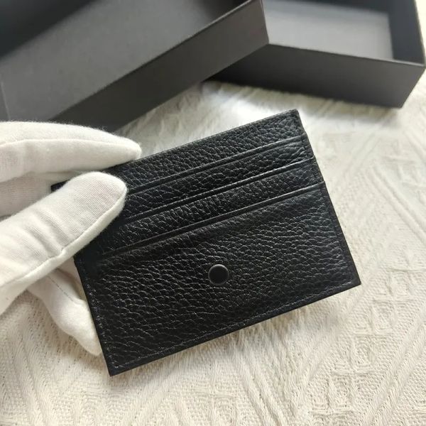 Top Luxury Card Holder Designer Portefeuille de luxe Homme Femme Porte-monnaie Pebbled Business Card Case Livré avec boîte en cuir Porte-monnaie Titulaire de la carte de crédit Passeport Sac 9527