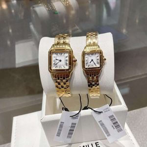 Top Luxury Classic Designer Watch's Watch Precision Steel Woar's Watch Fashion Fashion Classic Square Diamond Diamant Face Roman Cheetah Couple Quartz Woman's Watch