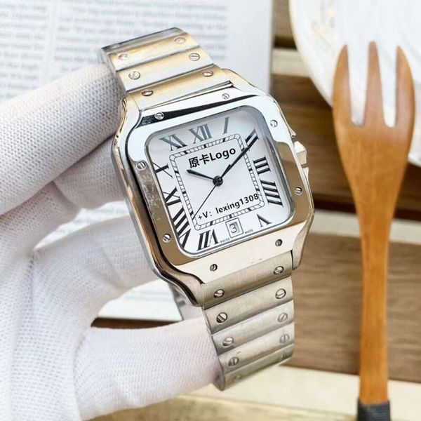 Top Luxury Classic Designer Watch's Watch Same Shandushi Watch Couple Fashion Fashion's Mens and Women's Mechanical Watch Band Steel Band Hollow Quartz Watch