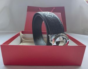 Top luxe ceinture en peau de vache pour hommes marque design mode classique géométrique caché aiguille boucle gaufrage ceinture avec boîte-cadeau Set8264781