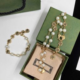 Top collier de créateur de luxe pour woaman produits en alliage colliers en laiton qualité 18k or perle Bracelet mode bijoux approvisionnement