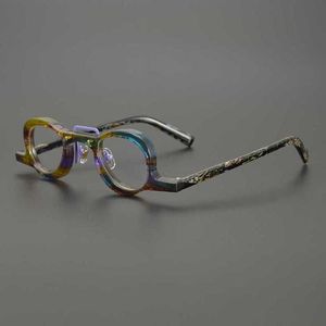 Top lunettes de soleil de créateurs de luxe 20% de réduction classique écaille de tortue couleur japonais personnalisé modélisation lunettes faites à la main cadre hommes femmes hauteur nombre petit visage