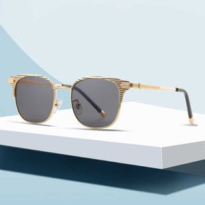 Top Luxe Designer Zonnebril 20% korting op Fashion Crow Large Business Gold Myopia Frame Persoonlijkheidstrend platte bril