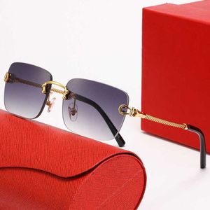 Top luxe designer zonnebril 20% korting voor mannen vrouwen frameless gefrituurd deeg wendingen metalen been optica mode gepersonaliseerde bril