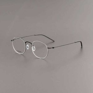 Top lunettes de soleil de créateurs de luxe 20% de réduction sur les lunettes sans vis La même monture en titane pur ultra-léger peut être équipée d'une lentille anti-bleu myopie 5504