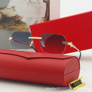 Lunettes de soleil de créateurs de luxe, 20 % de réduction sur les lunettes tendance sans cadre en métal, à bords coupés polygonaux