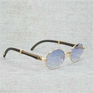 Top luxe designer zonnebril 20% korting op natuurlijke houten mannen zwarte buffelhoorn heldere vrouwen voor club drijvende tinten houten ronde gafas oculos bril