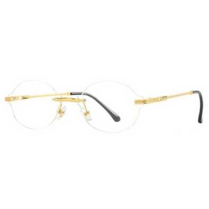 Top Luxe Designer Zonnebril 20% Off Street Shot Frameless Ovaal Klein frame Modieuze Hip Hop -bril Sunglasseskajia