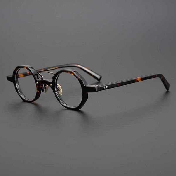 Top lunettes de soleil de créateurs de luxe 20% de réduction sur la couleur écaille de tortue carrée japonaise faite à la main lunettes irrégulières hauteur du cadre des hommes femmes petit visage