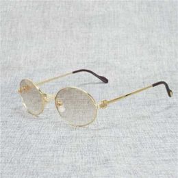 Top Luxury Designer Sunglasses 20% de rabais sur le cadre métallique rond vintage Nuances Retro Nices Men Goggles Clear Clead for Reading Eyewear 008