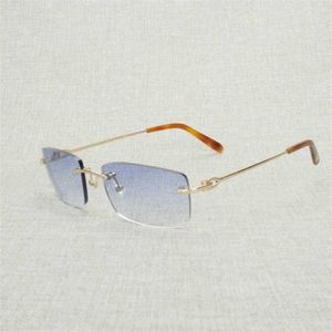 Top luxe designer zonnebril 20% korting op vintage randloze vierkante mannen ovaal heldere bril frame dames brillen tinten oculos gafas voor het besturen van vissen 011