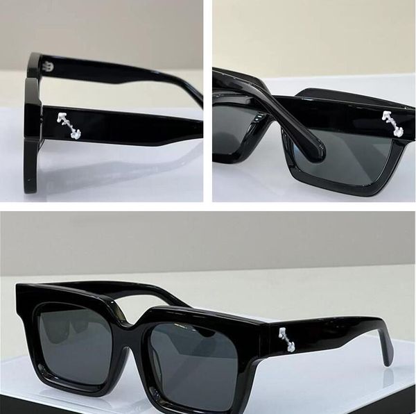 TOP gafas de sol de diseñador de lujo para hombres, mujeres, hombres, estilo fresco, moda caliente, clásico, placa gruesa, negro, blanco, marco cuadrado, gafas, hombre, gafas de sol, diseñador con caja.