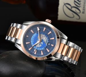 Montre de luxe pour hommes, mouvement automatique, tout en acier inoxydable, boucle coulissante, verre saphir, montre pour hommes O66980