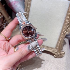 Topluxe designer dameshorloges 28 mm met diamanten bezette gouden wijzerplaat Automatisch mechanisch uurwerk 316L roestvrijstalen horlogeband Saffierglas paar horloges