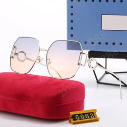 Top Luxury Fashion Classic Designer Gafas de sol para hombres Mujeres Gafas de sol Piloto polarizado de lujo Mujeres de gran tamaño Gafas de sol UV400 Gafas Polaroid Lens5062