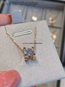 Top luxe fijne 1to1 originele designer ketting voor vrouwen Carter Bullhorn Diamond ketting Champagne gouden sleutelbeenketen Hoge koolstof diamant sieraden