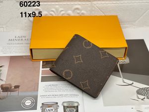 Top billeteras de cuero genuinas de lujo billeteras de diseñador de moda bolso de mano retro para hombres soportes de tarjetas clásicas monedas monedas billetera de embrague famosa con bolsa de polvo de caja