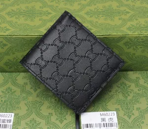 Porte-monnaie en cuir hommes portefeuilles de créateurs d'animaux portefeuille court en cuir noir serpent tigre abeille femmes designers de luxe porte-cartes porte-cartes avec boîte-cadeau