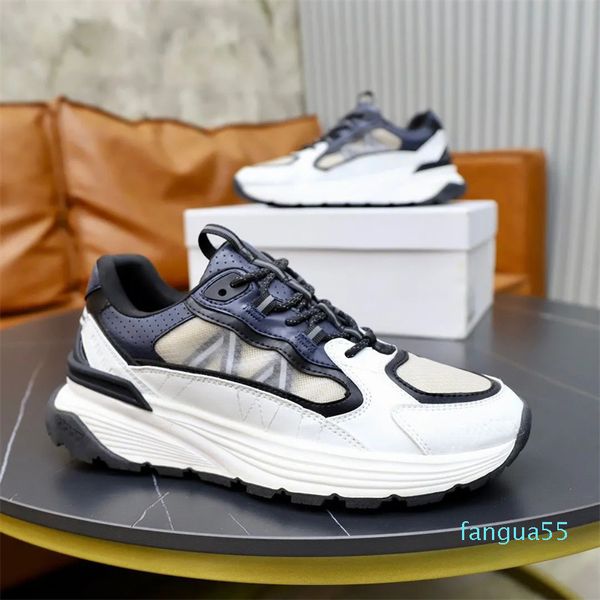 Top Luxury Hombre Lite Runner Zapatillas Bajas Zapatos City Walk Cómodas Malla TPU Zapatillas de Cuero Tela Resistente al Agua Plataforma Deportiva Suela Casual Caminar